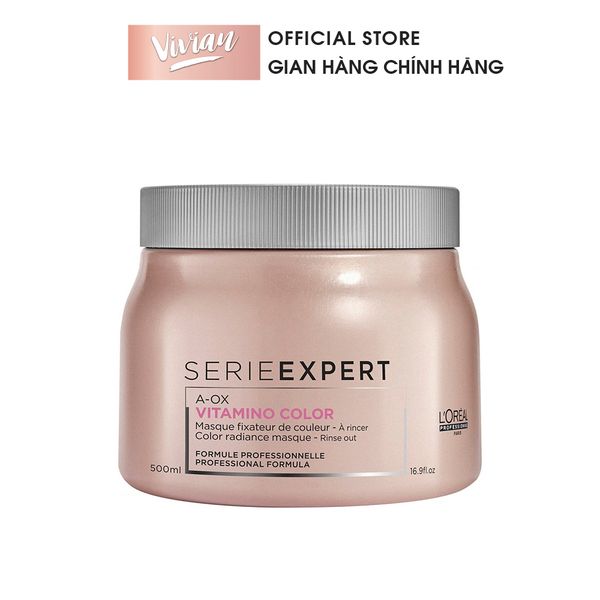 Hấp Dầu L'Oréal Vitamino Color Giữ Màu Tóc Nhuộm (Hồng) 500ml