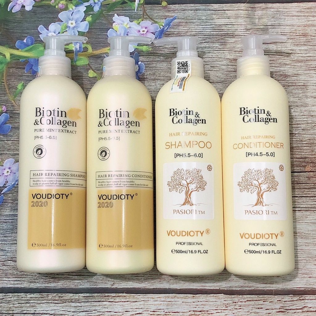  Gội, xả Biotin & Collagen Vàng - phục hồi tóc hư tổn 500ml (MP7809) 
