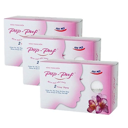  Bông tẩy trang Pop-Puf Cotton Pads 100M (MP0041 MP0025) 