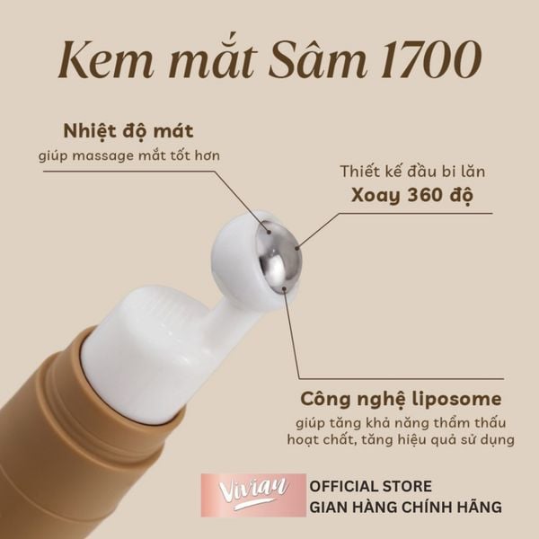  Kem dưỡng mắt sâm 1700 giảm thâm bọng mắt và ngừa nếp nhăn Cỏ Mềm 10g (MP9197) 