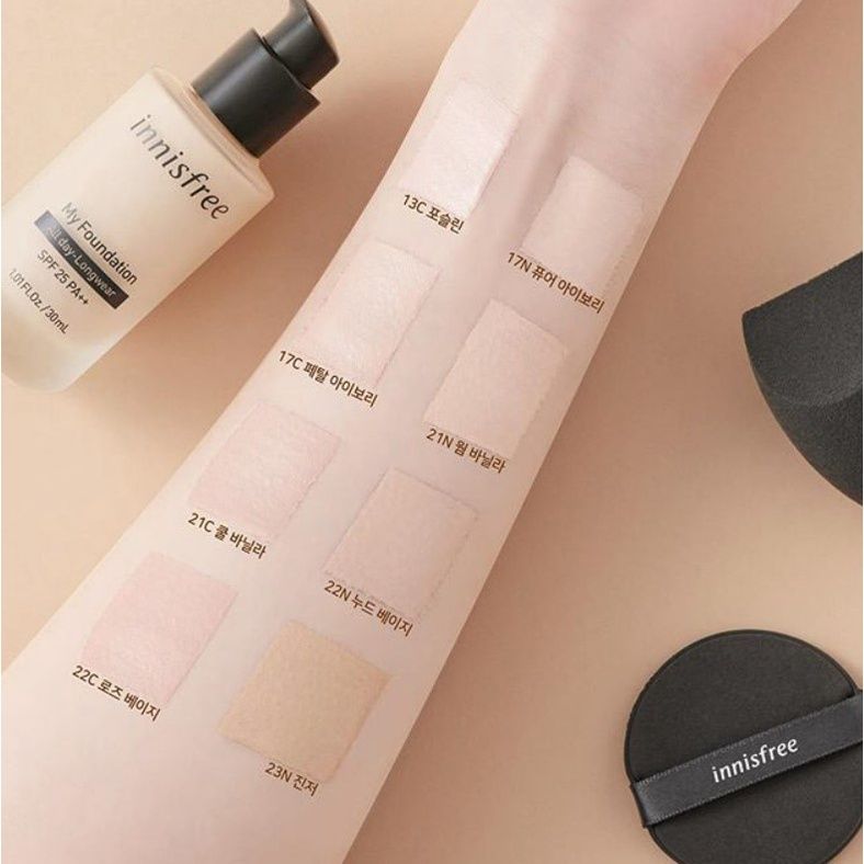  Kem nền kiềm dầu Innisfree All Day Longwear 30ml #22N (MP8237) 