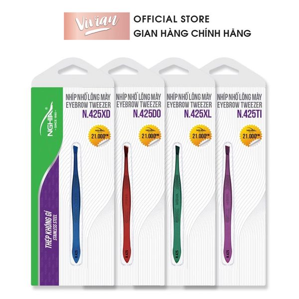 Nhíp nhổ lông mày N.425 Kềm Nghĩa nhiều màu