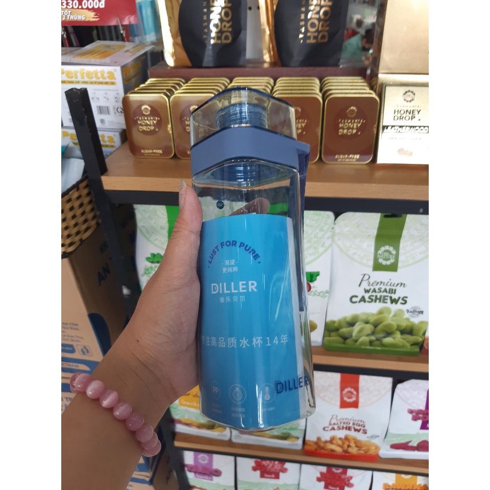  Bình nước thể thao vuông Diller 550ml (QT0063) 