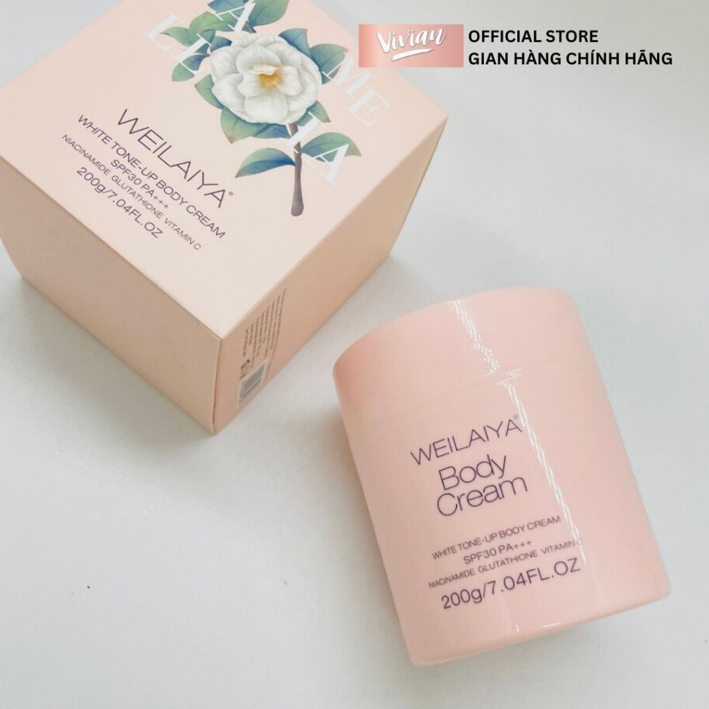  Kem dưỡng body nâng tông hoa trà Weilaiya 200g (MP9287) 