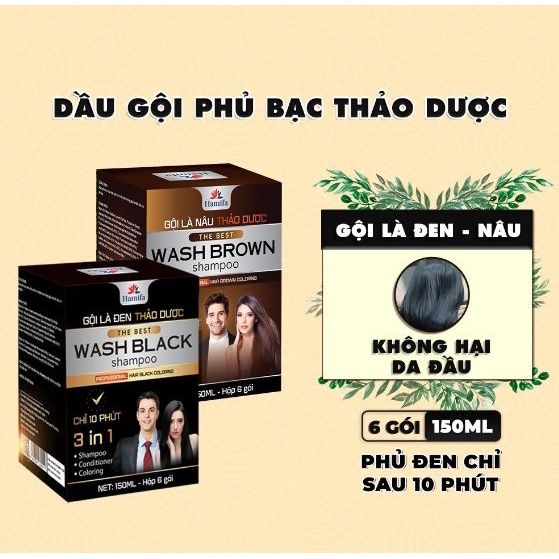  Gội nâu phủ bạc thảo dược Hamifa 25ml - MP8405 