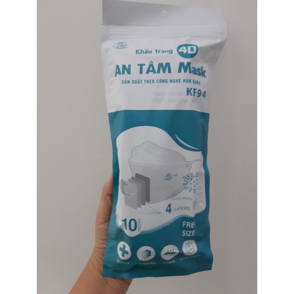  Khẩu trang KF94 trắng - An Tâm (10 cái) (KE0730) 