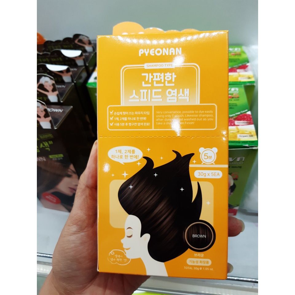  Gội khô nhuộm Thảo dược PYEONAN (MP5192 MP5193 MP5194 MP5195) 