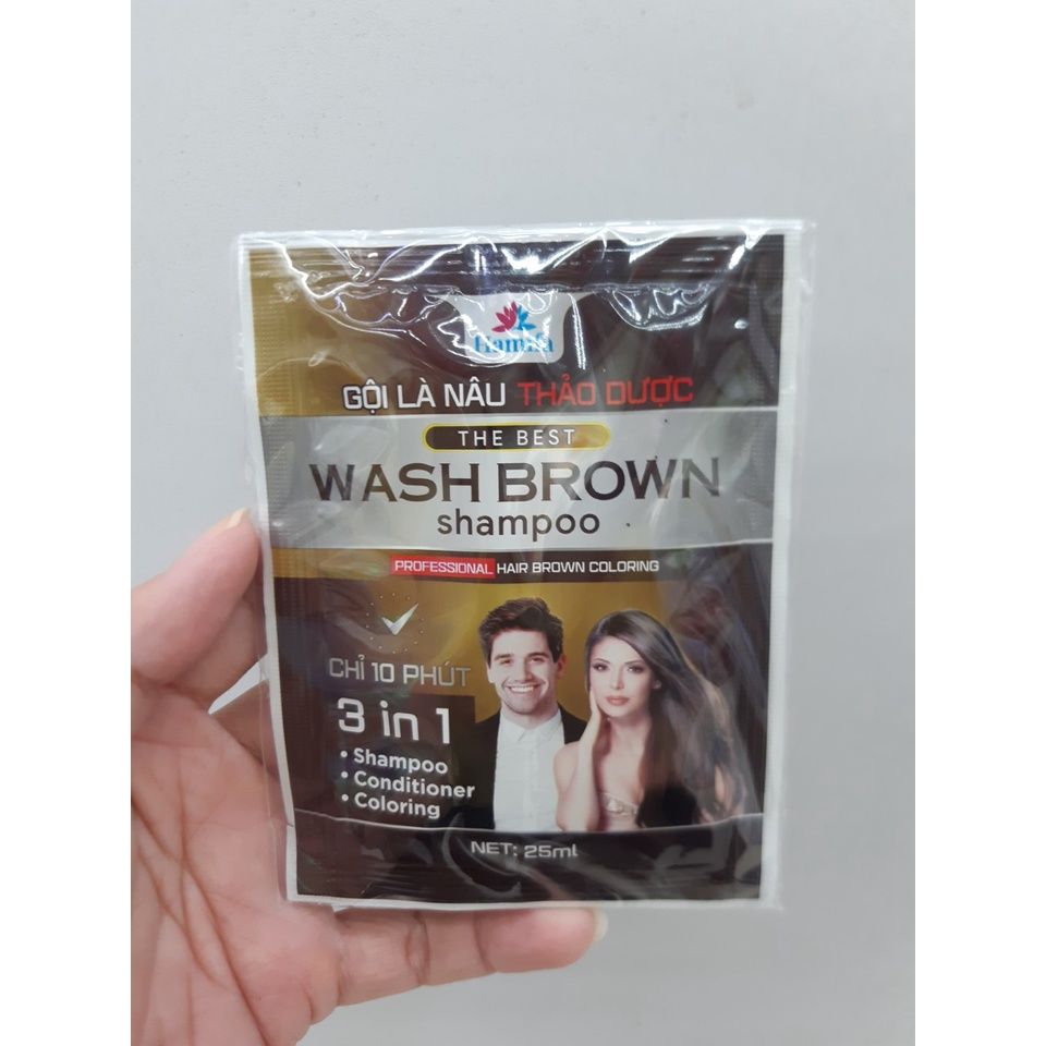  Gội nâu phủ bạc thảo dược Hamifa 25ml - MP8405 