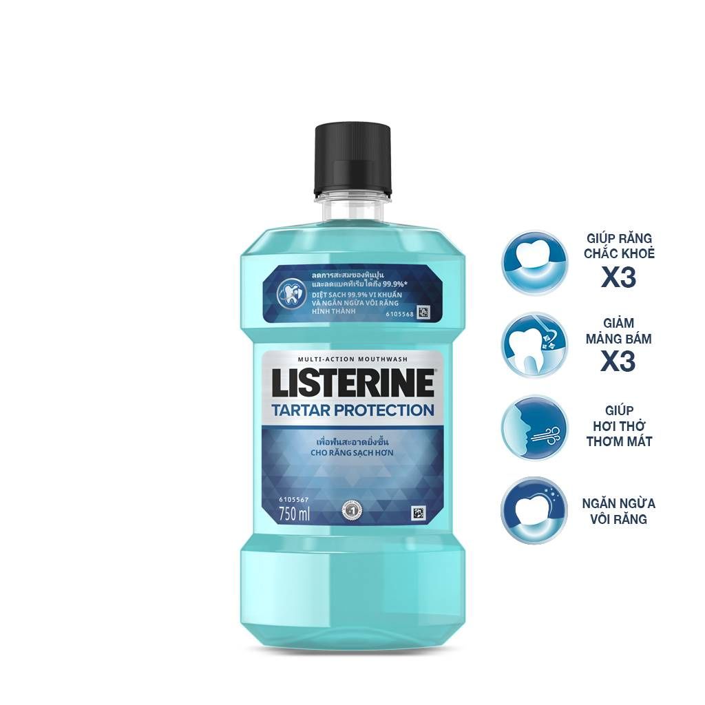  Nước súc miệng Listerine 750ml (giảm vôi răng) (MP6930) 