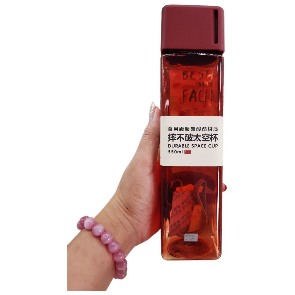  Bình nước thể thao vuông 550ml (QT0060) 