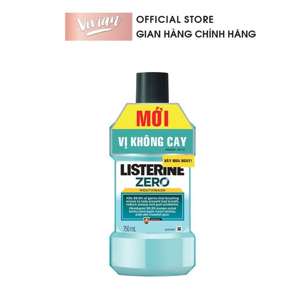Nước Súc Miệng Listerine Cool Mint Zero (Không Cay)