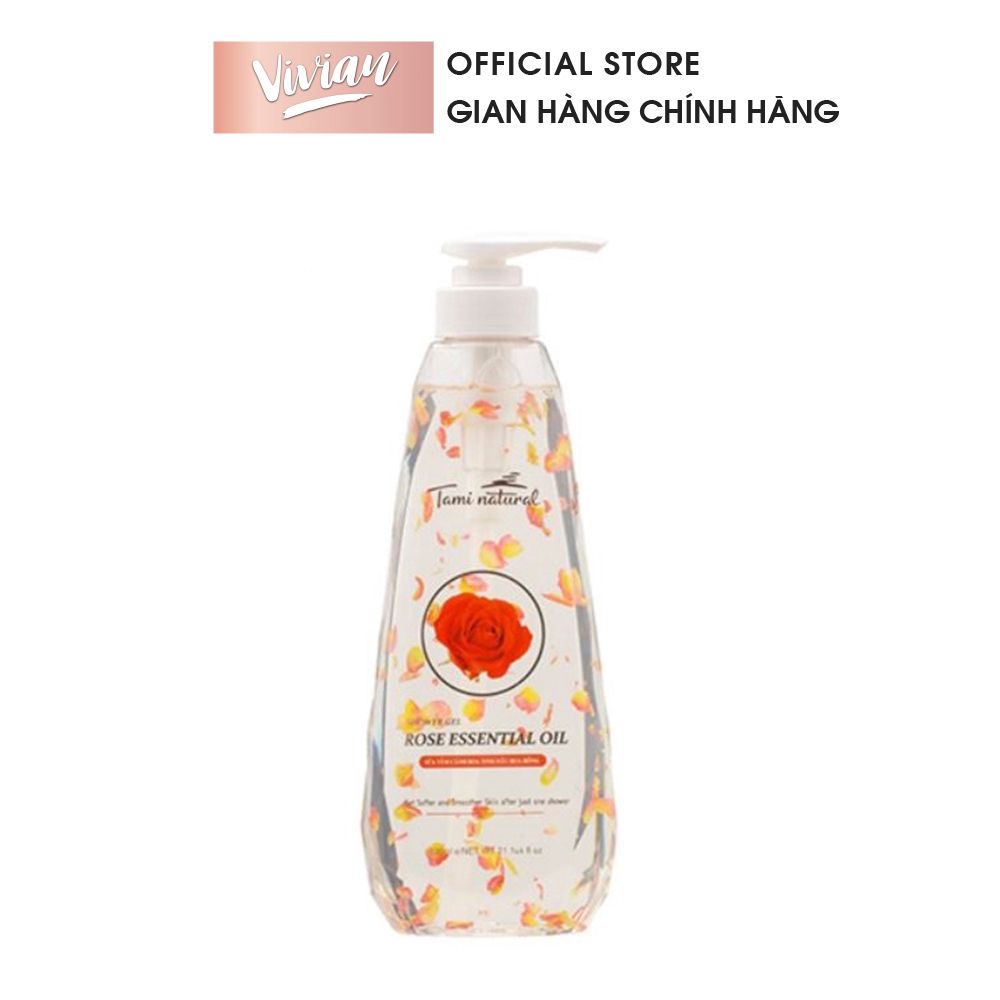  Sữa tắm tinh dầu hoa hồng Tami Natural 600ml (MP7967) 