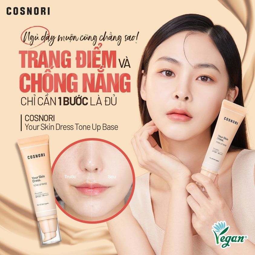  Kem nền nâng tông chống nắng CKĐ 3in1 Cosnori 50ml (MP8839) 