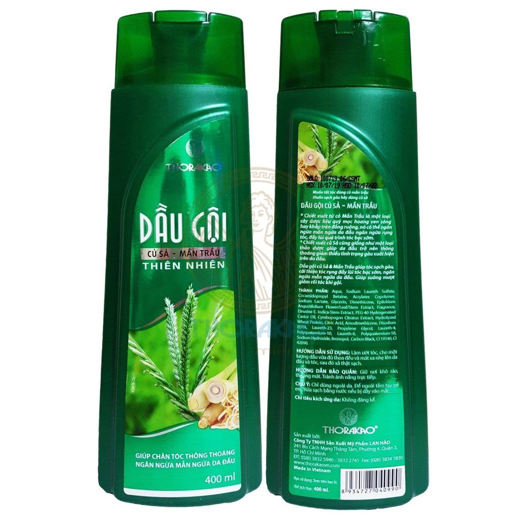  Thorakao Dầu Gội Củ Sả, Mần Trầu 400ml (MP4741) 