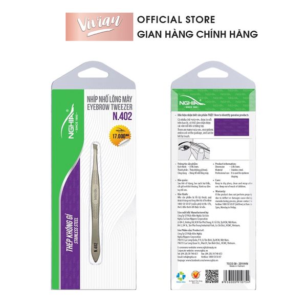 Nhíp vỉ giấy N.402 Kềm Nghĩa