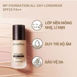  Kem nền kiềm dầu Innisfree All Day Longwear 30ml #22N (MP8237) 