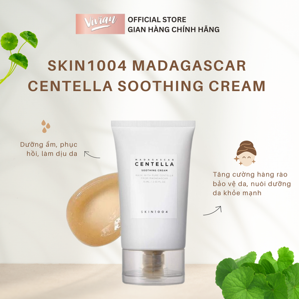  Kem dưỡng ẩm làm dịu da Skin1004 Madagascar Centella Soothing Cream 75ml (MP9165) 