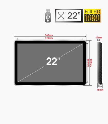  Màn hình quảng cáo LCD SAMSUNG / LG treo tường 22 inch < USB > 