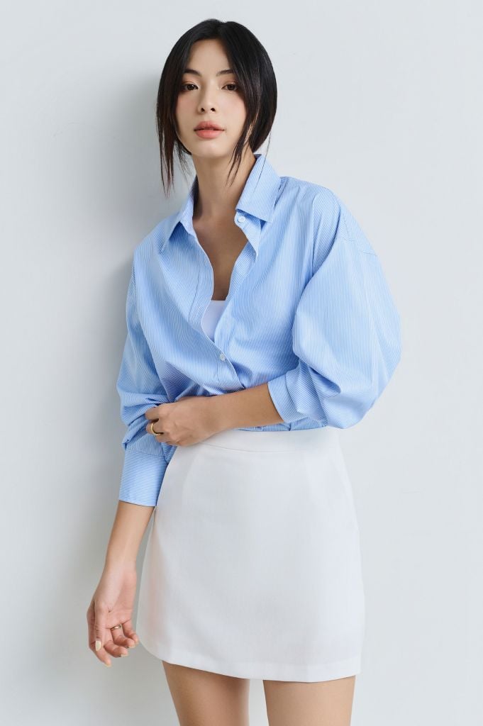  Áo Sơ Mi Sọc Oversize FAS317 