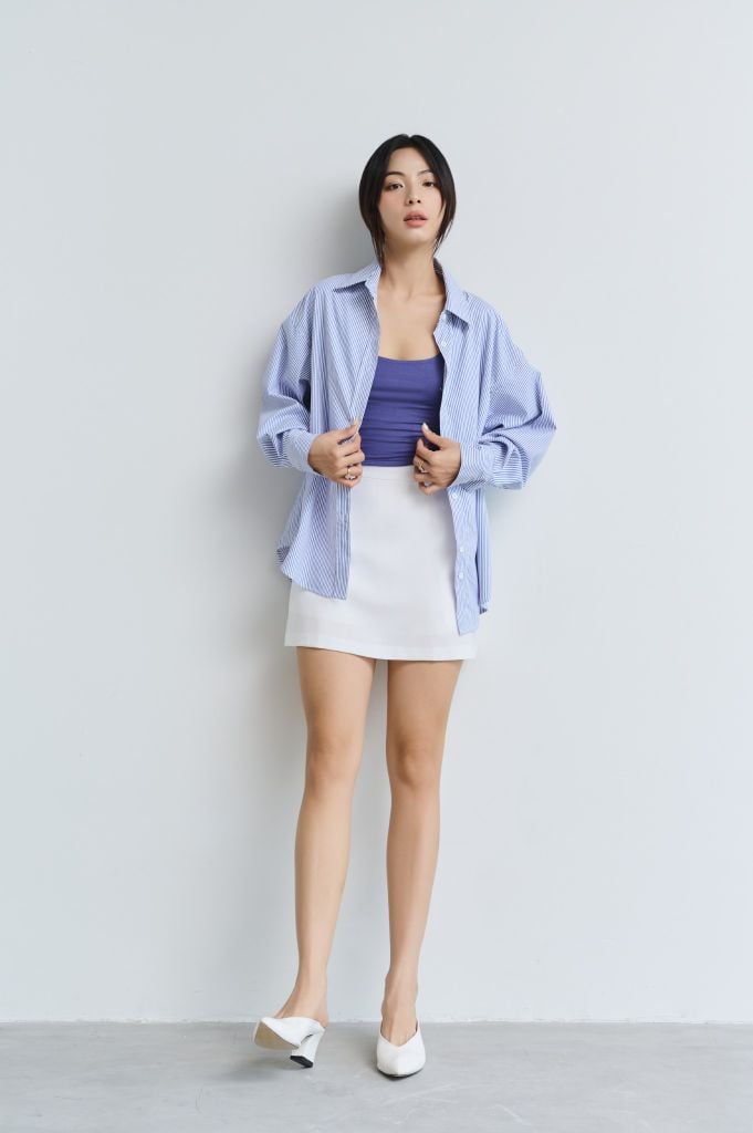  Áo Sơ Mi Sọc Oversize FAS318 