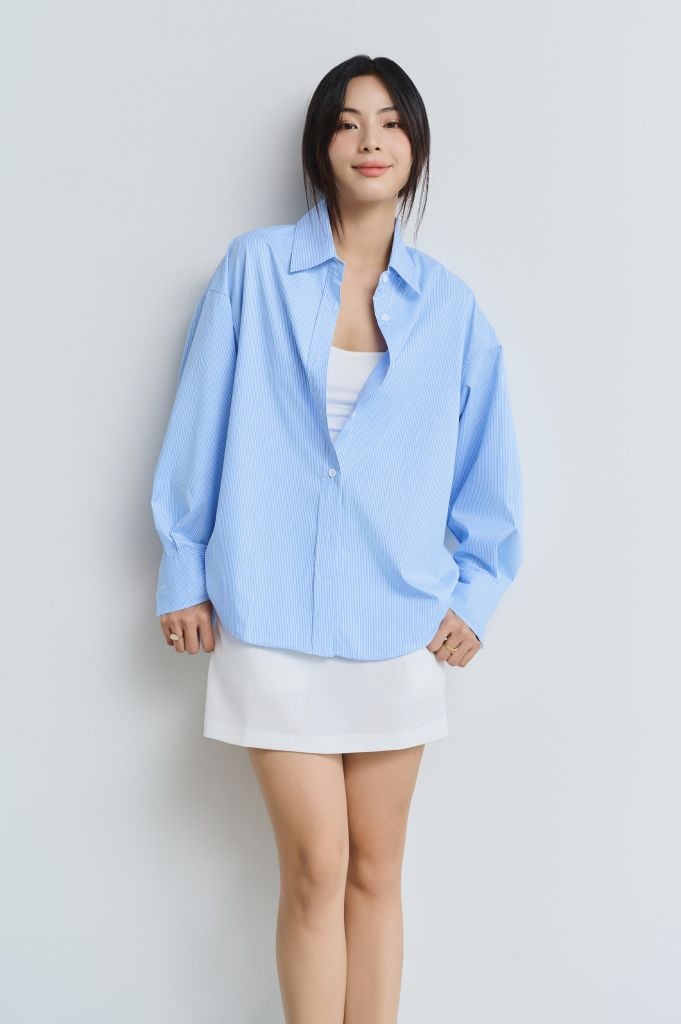  Áo Sơ Mi Sọc Oversize FAS317 
