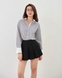  Áo Sơ Mi Sọc Phối Cổ Oversize FAS354 