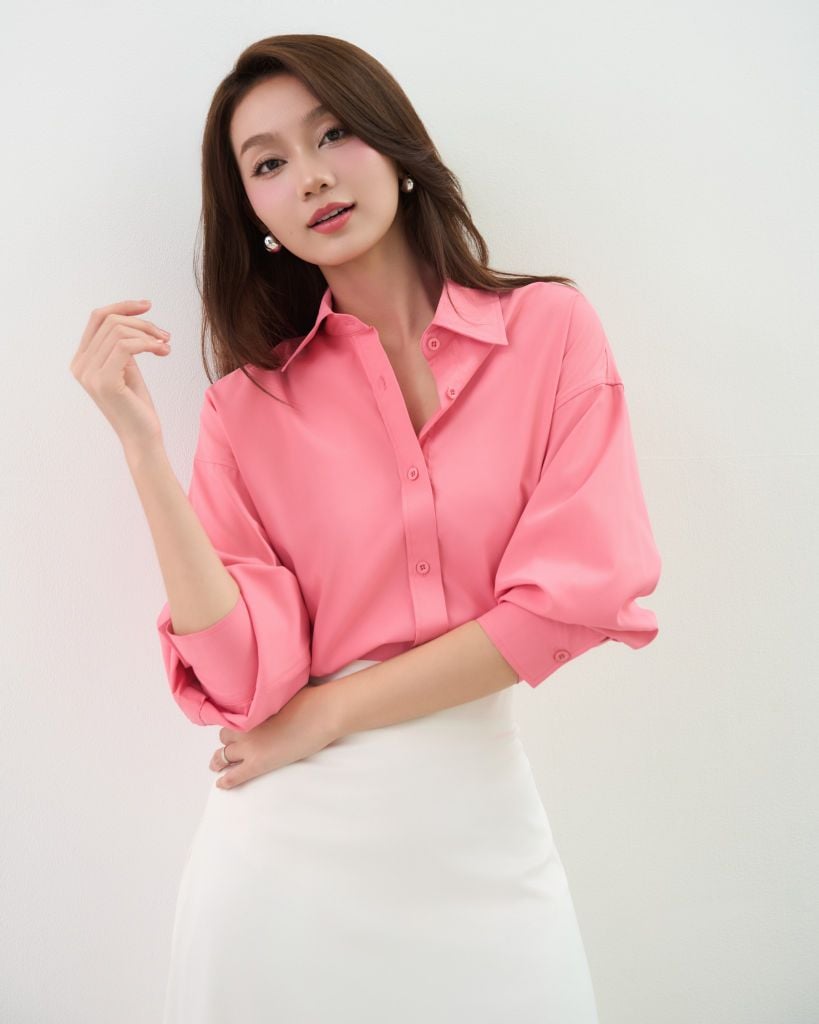  Áo Sơ Mi Trơn Oversize FAS348 