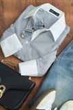  Áo Sơ Mi Sọc Phối Cổ Oversize FAS354 