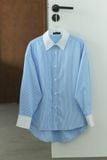  Áo Sơ Mi Sọc Phối Cổ Oversize FAS354 
