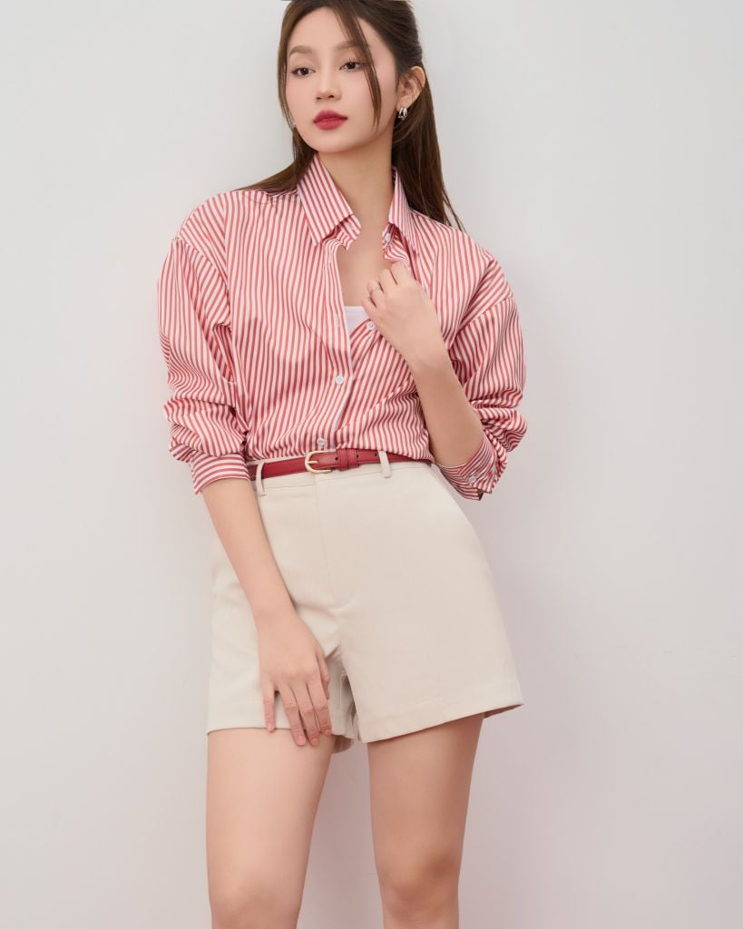  Áo Sơ Mi Sọc Oversize FAS349 