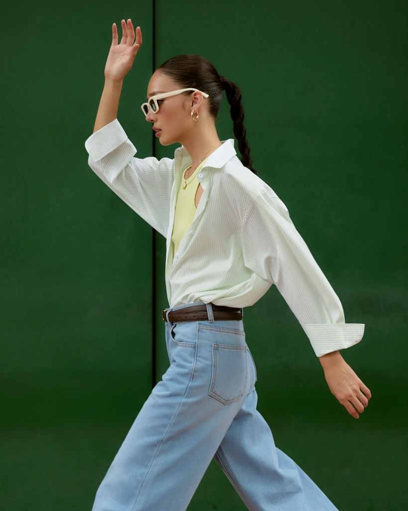  Áo Sơ Mi Sọc Oversize FAS325 