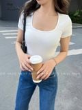  Áo Thun Croptop Cổ U FAT053 