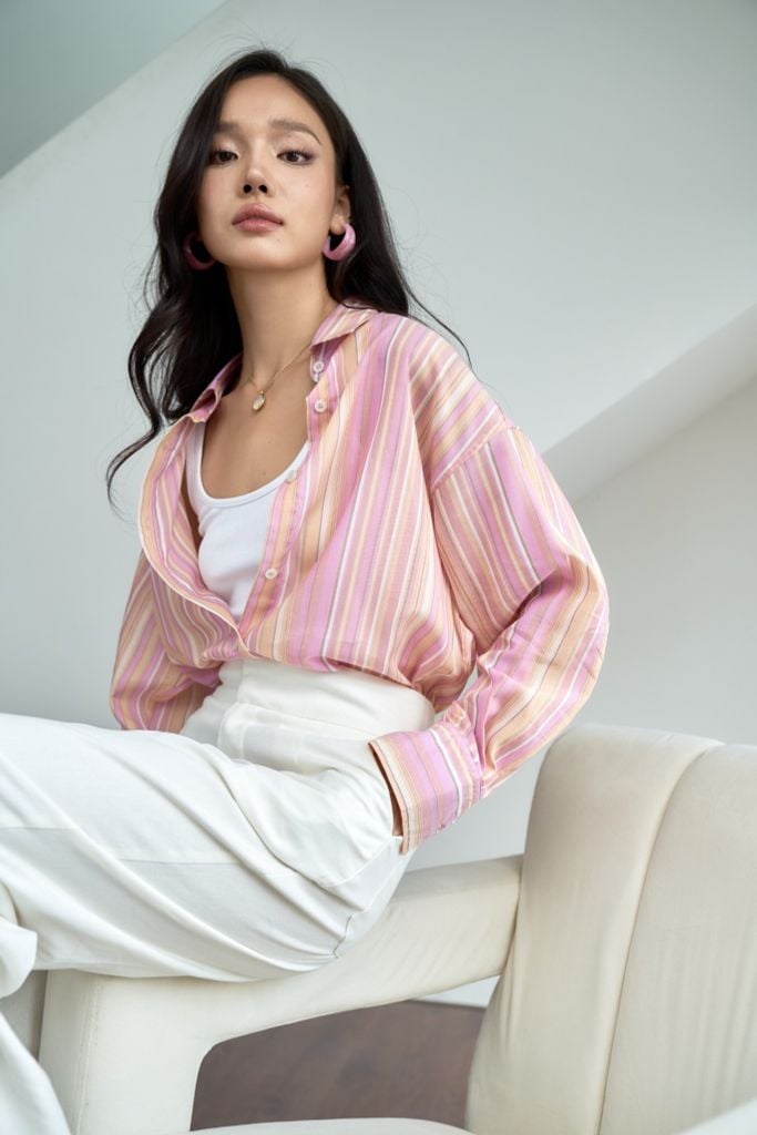  Áo Sơ Mi Sọc Oversize FAS339 