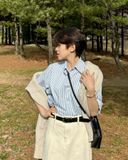  Áo Sơ Mi Sọc Oversize FAS306 