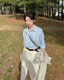  Áo Sơ Mi Sọc Oversize FAS306 