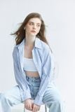  Áo Sơ Mi Sọc Oversize FAS306 