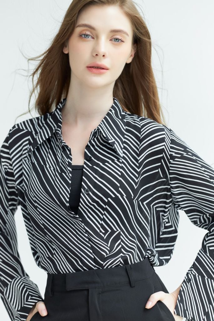  Áo Sơ Mi Sọc Chéo FAS280 