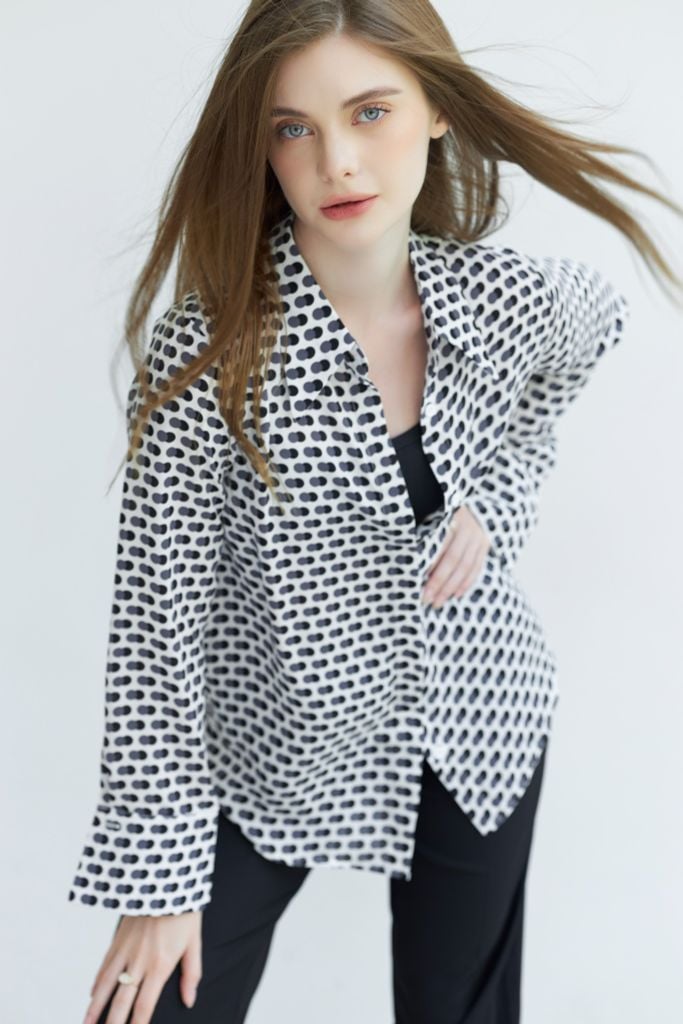  Áo Sơ Mi Chấm Bi Đôi FAS271 