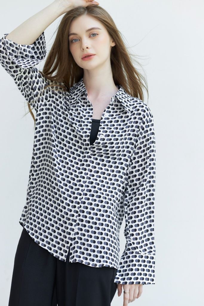  Áo Sơ Mi Chấm Bi Đôi FAS271 