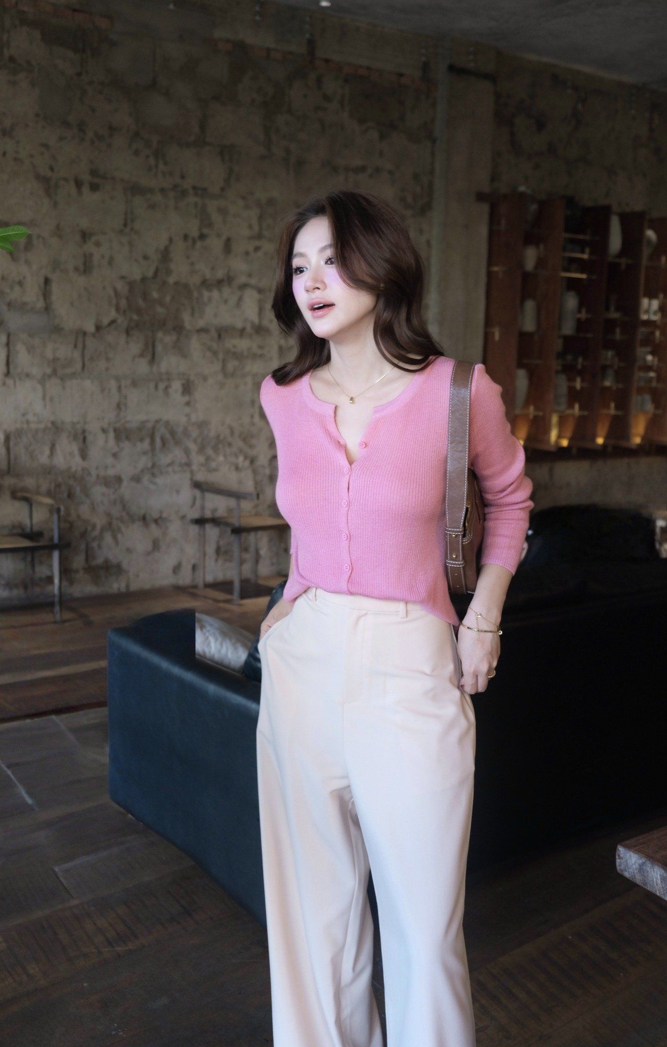  Cardigan Len Mỏng FAH083 