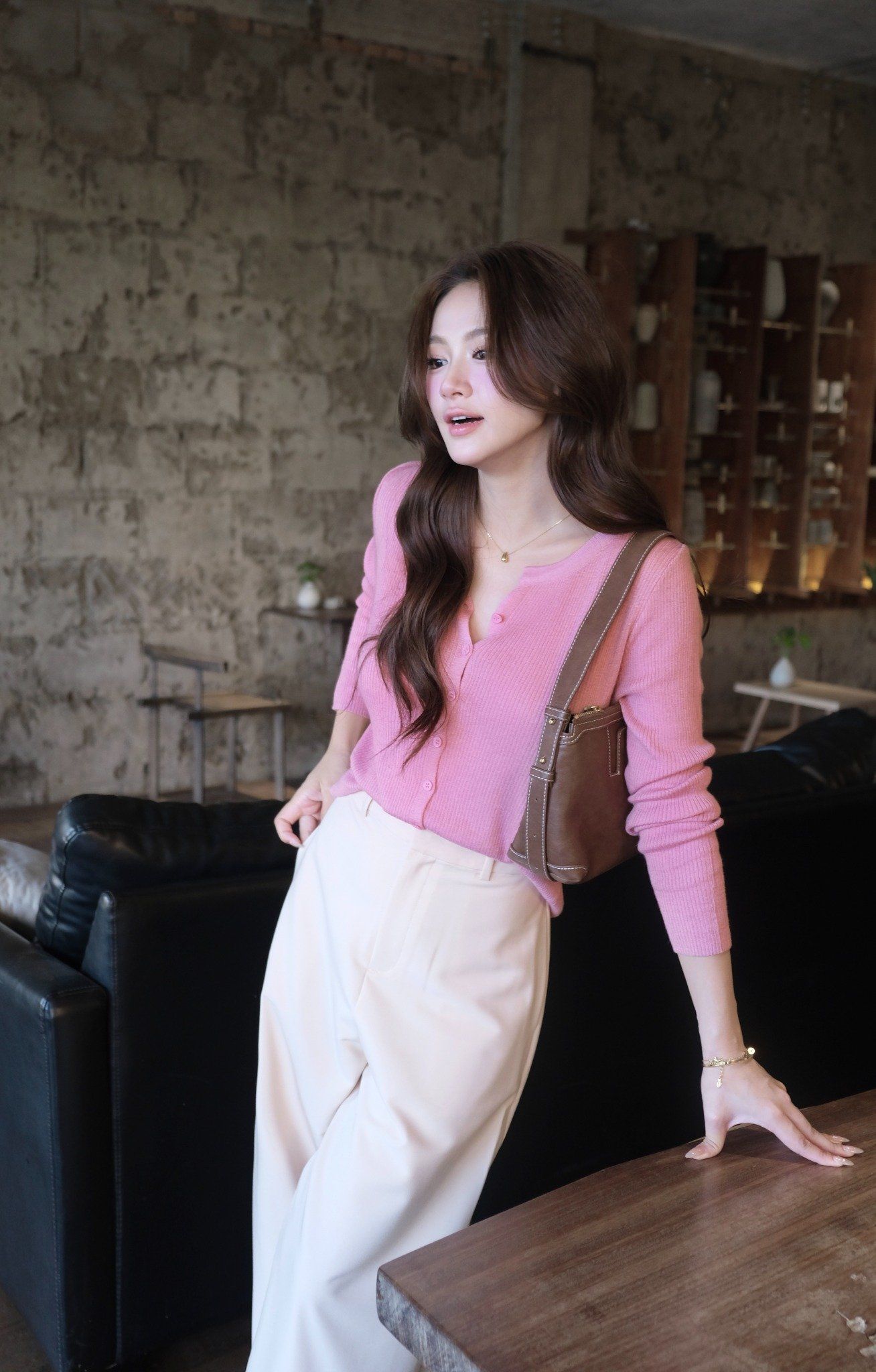  Cardigan Len Mỏng FAH083 