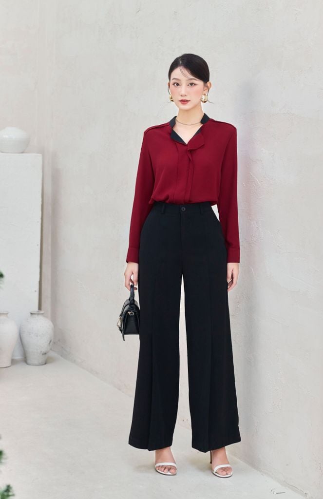  Quần Ống Rộng Thắt Lưng FQR035 