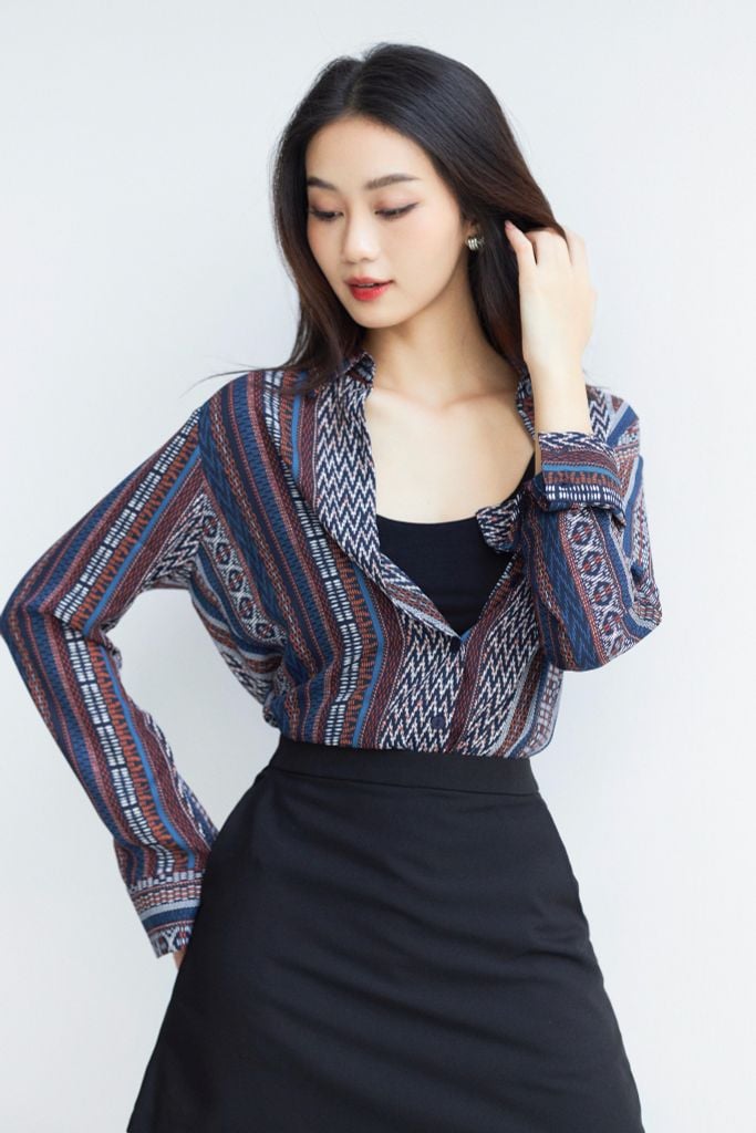  Áo Sơ Mi Thổ Cẩm Regular FAS322 