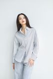  Áo Sơ Mi Sọc Oversize FAS325 