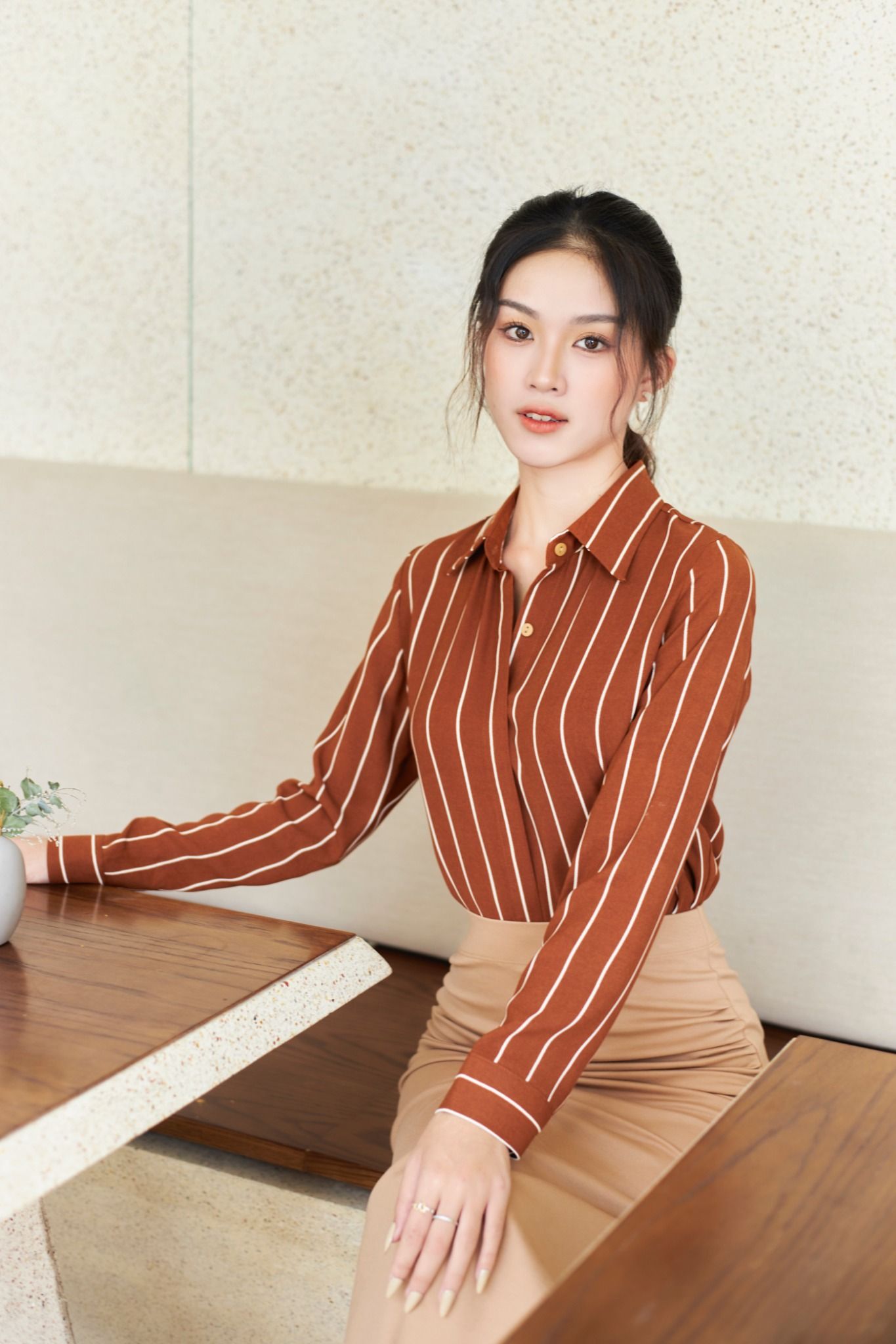 Áo sơ mi nam dài tay màu cam nguyên chất áo sơ mi lụa nam  Tàu Tốc Hành   Giá Sỉ Lẻ Cạnh Tranh