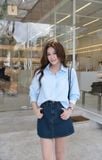  Áo Sơ Mi Phối Sọc Caro FAS373 