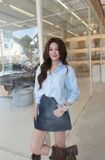  Áo Sơ Mi Phối Sọc Caro FAS373 