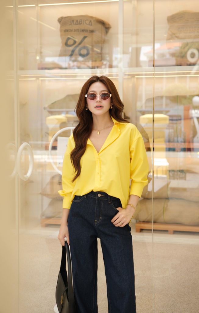  Áo Sơ Mi Trơn Oversize FAS367 