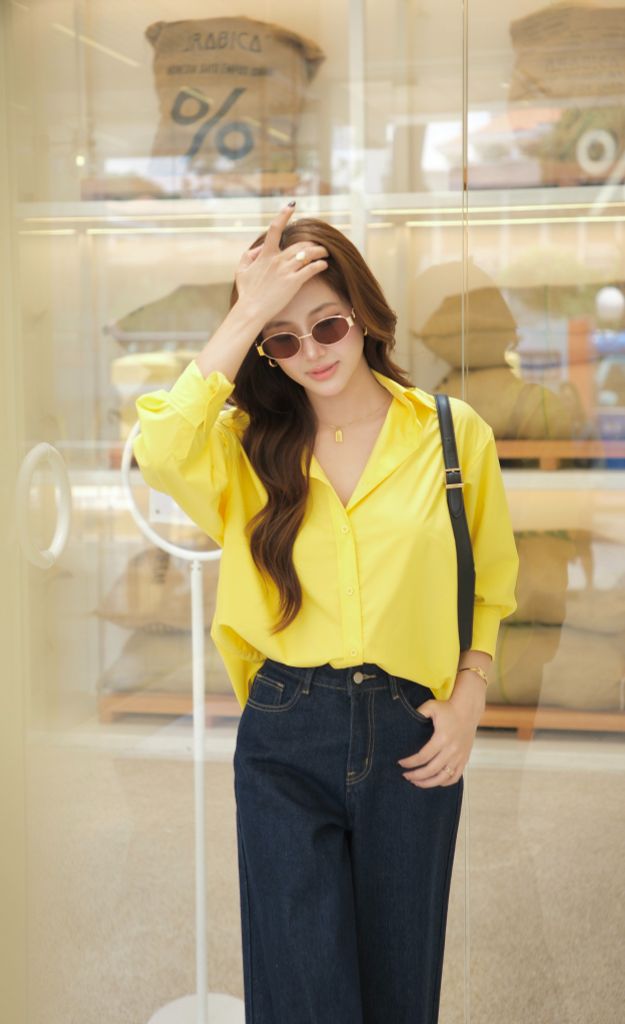  Áo Sơ Mi Trơn Oversize FAS367 