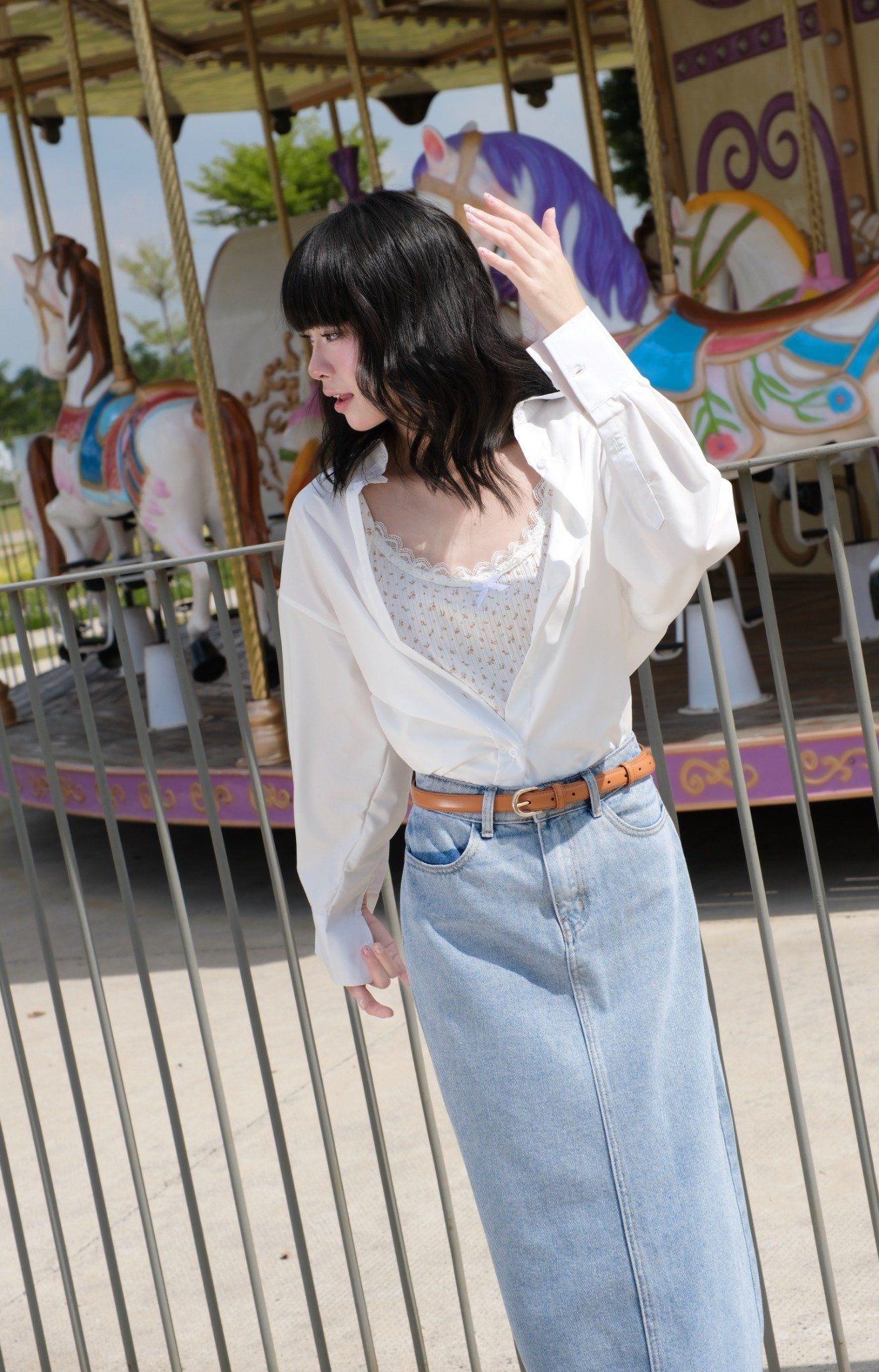  Áo 2 Dây Croptop Ren Hoa Nhí FAD074 